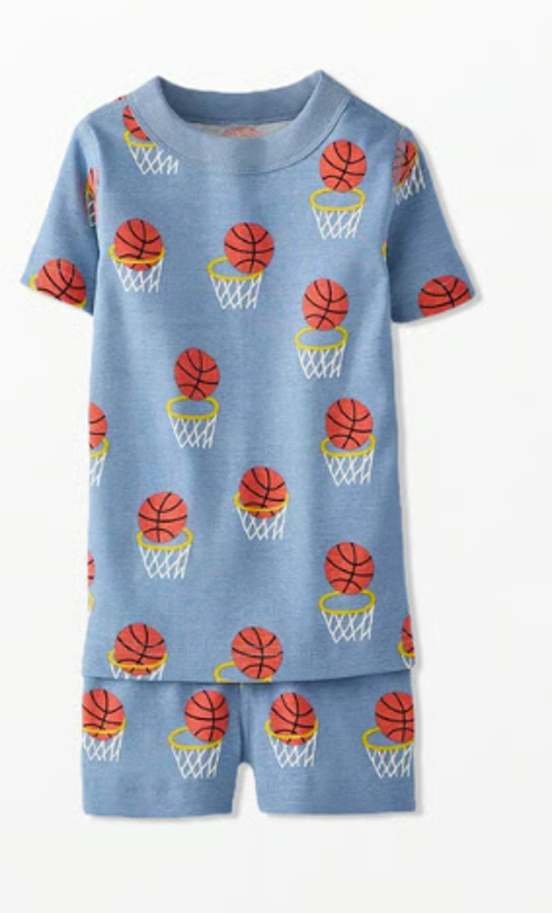 NEW Hanna Andersson Organic Cotton HannaJams Basketball Pajama Set 5T